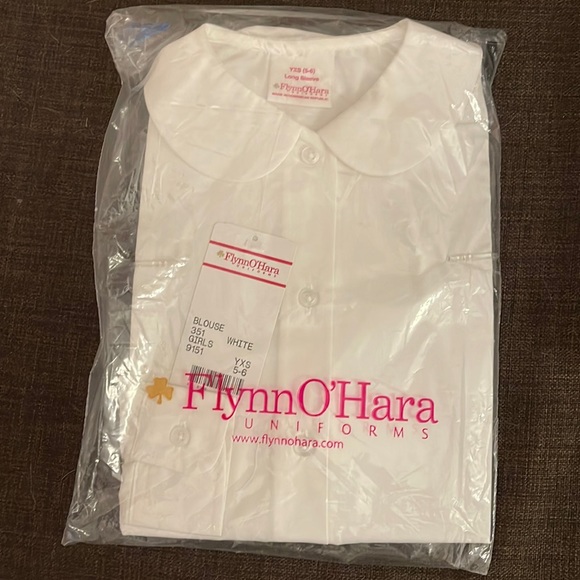 Flynn O’Hara Shirts & Tops Flynn Ohara White Long Sleeve Peter Pan